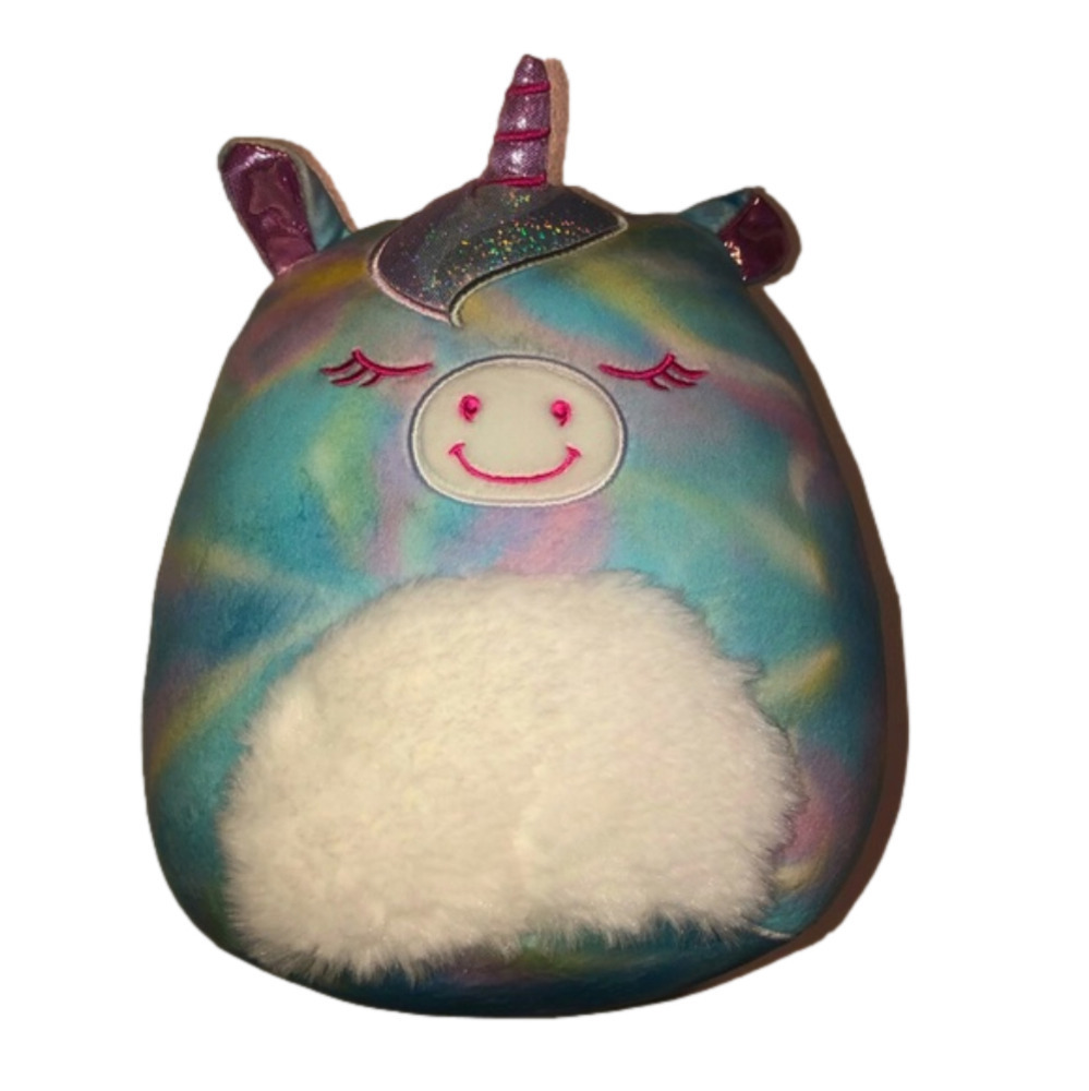SQUISHMALLOWS Kellytoy Anouk The Tye Dye Unicorn Plush Mystery Plush 8”